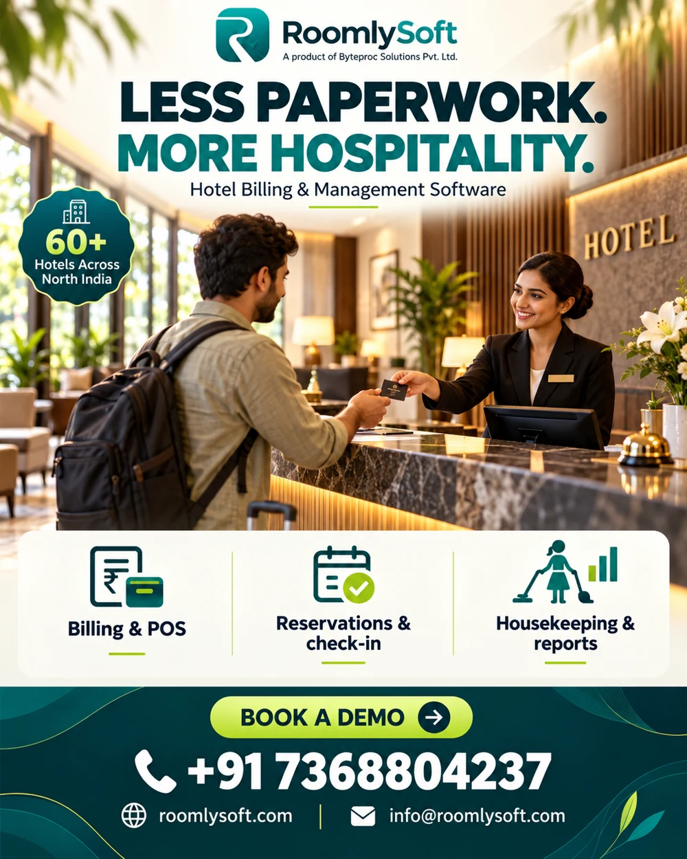 RoomlySoft: Hotel billing and daily operations