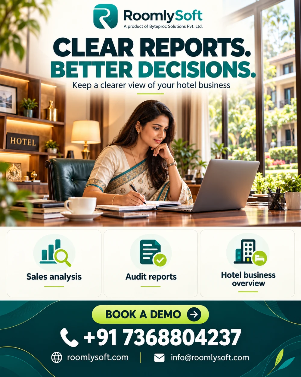 RoomlySoft: Hotel reports and sales analysis