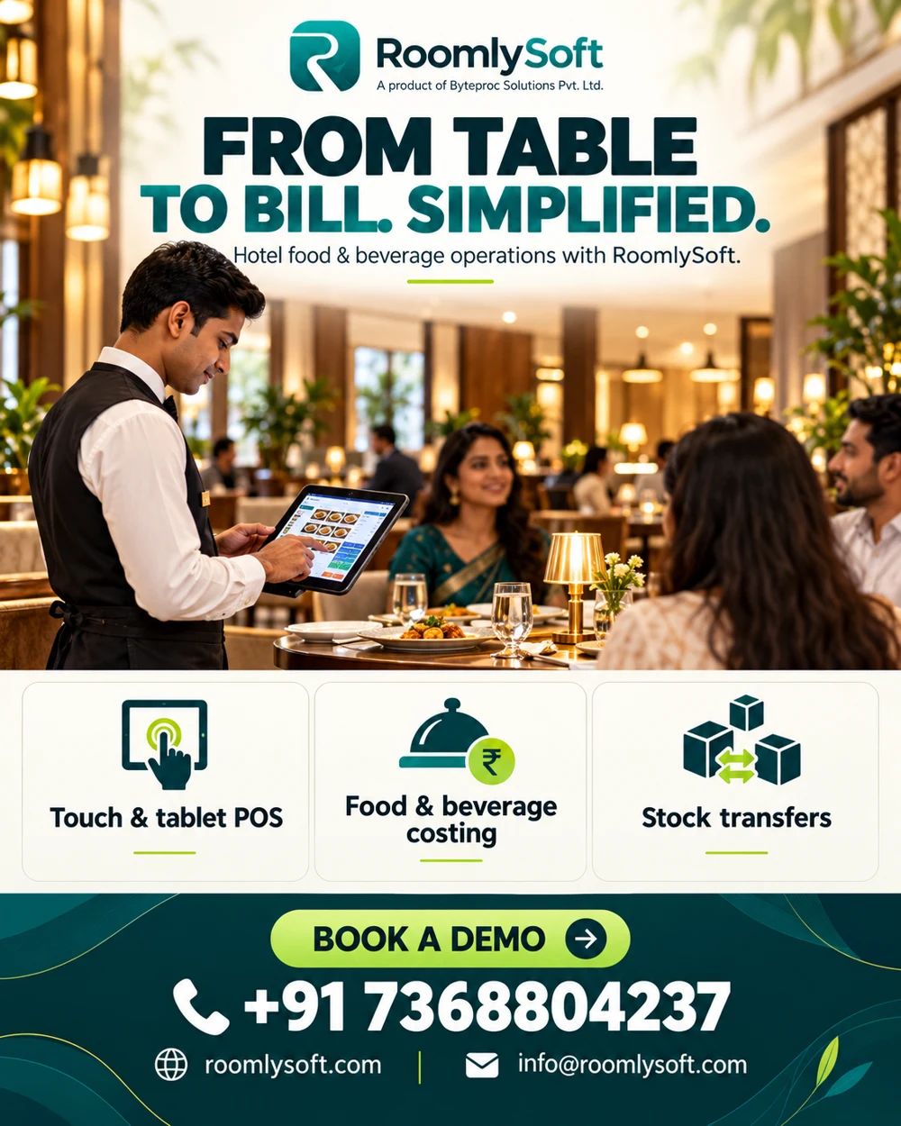 RoomlySoft: Restaurant and food POS