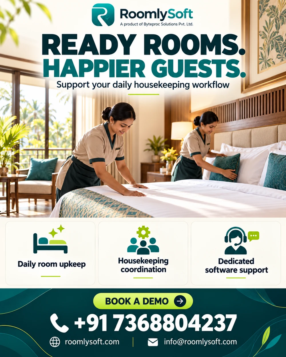 RoomlySoft: Housekeeping coordination